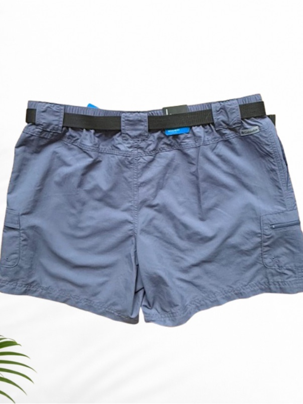 Columbia Walnut River Cargo Shorts Womens L Blue Omni Shade NWT